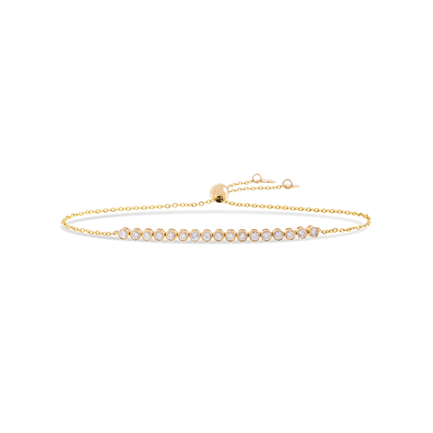 Stone and Strand 10K Yellow Gold Let It Slide Diamond Tennis Bracelet Front Image