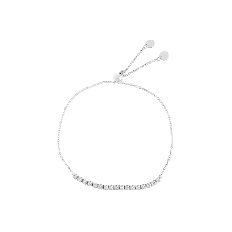 Stone and Strand 10K White Gold Let It Slide Diamond Tennis Bracelet Front Image