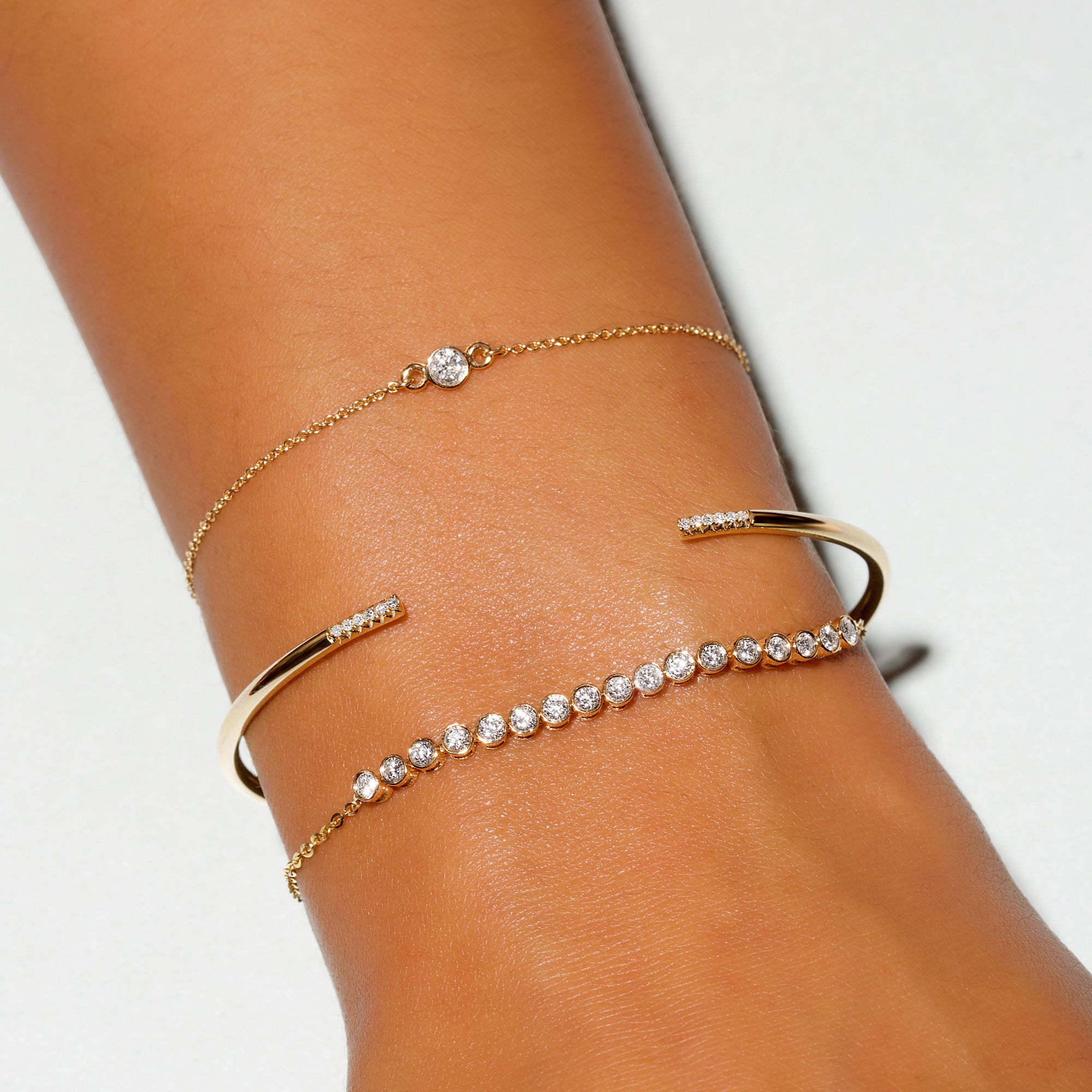 Let It Slide Diamond Tennis Bracelet, White Gold, Stone and Strand