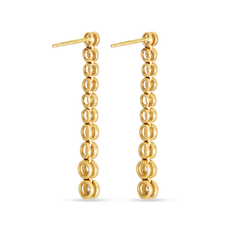 Stone and Strand 10K Yellow Gold Let It Slide Tennis Earrings Rear Image