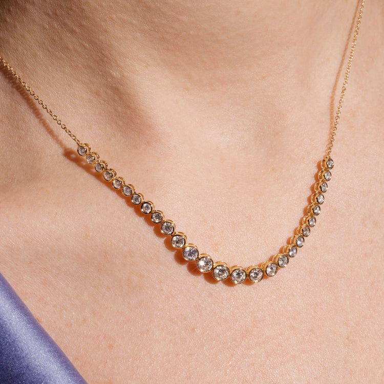 Small Round Diamond Necklace – STONE AND STRAND