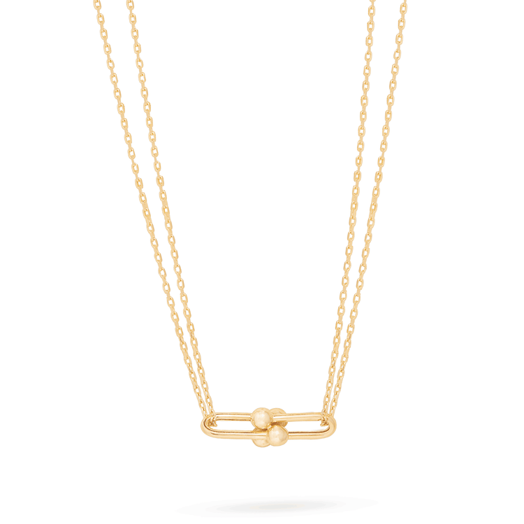 Gold link chain necklace