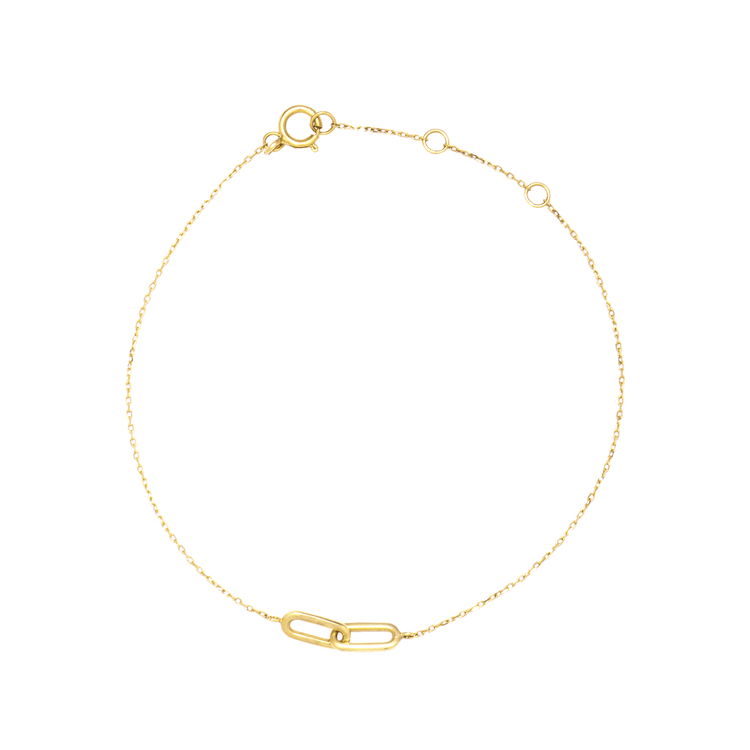 Stone and Strand 14K Yellow Gold Linked Up Bracelet Front Image