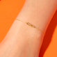 Image of 14K Yellow Gold Linked Up Bracelet on Models Arm