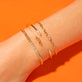 Image of 14K Yellow Gold Linked Up Bracelet with Stone and Strand Bracelets