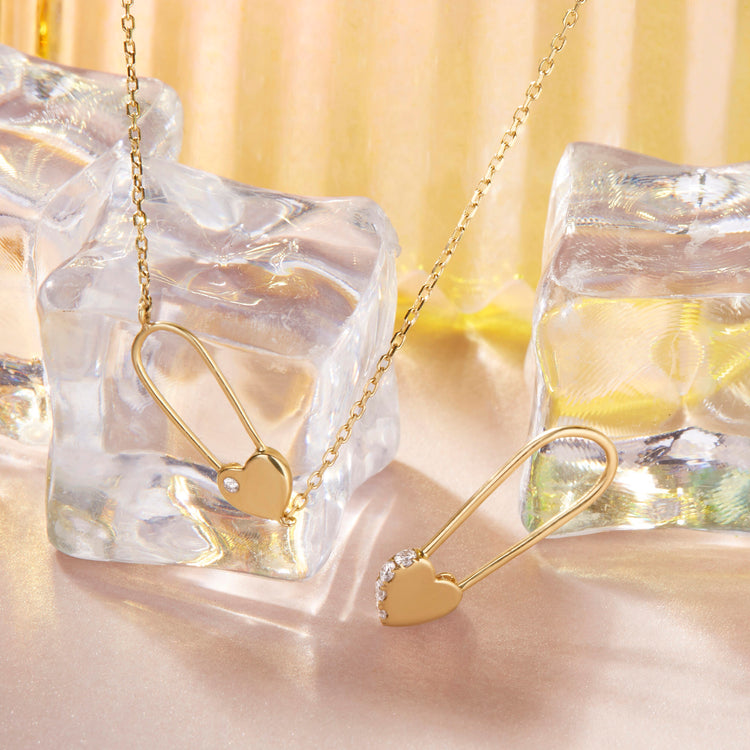 Love Safety Pin Earring