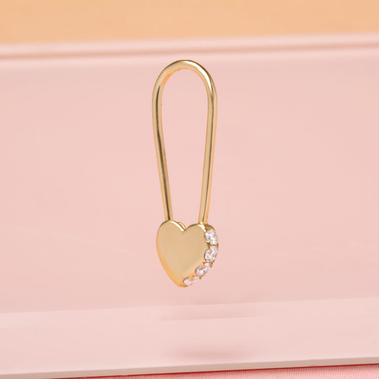 Love Safety Pin Earring