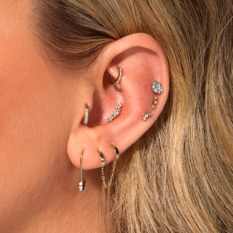 Love Safety Pin Earring