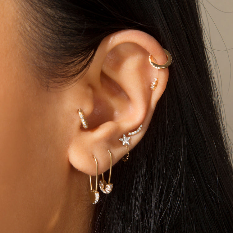 Love Safety Pin Earring
