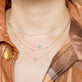 Image of 10K Yellow Gold Lucky Pearl Necklace with Stone and Strand Necklaces