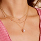 Image of 10K Yellow Gold Lucky Pearl Necklace with Stone and Strand Necklaces