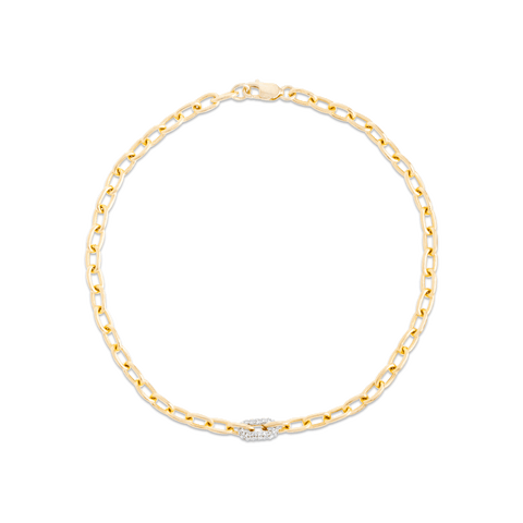 Stone and Strand 14K Yellow Gold Luxe Diamond Chain Bracelet Front Image
