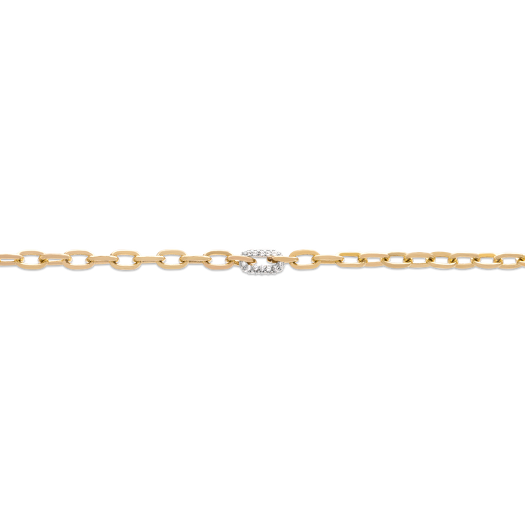 Stone and Strand 14K Yellow Gold Luxe Diamond Chain Bracelet Close Up Image