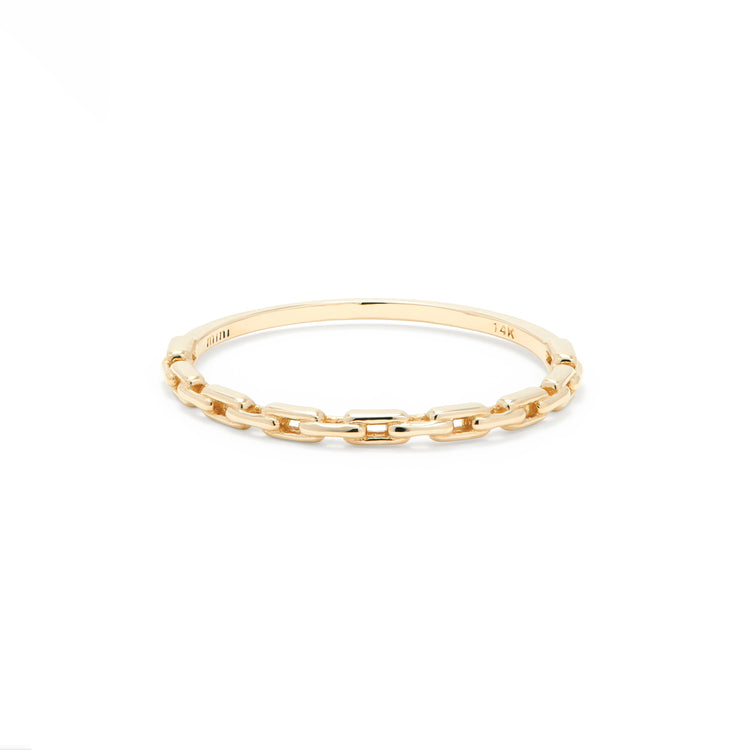 Thin Gold Chain Link Ring