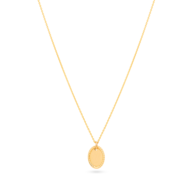 Stone and Strand 10K Yellow Gold Make It Yours Mini Medallion Necklace Front Image