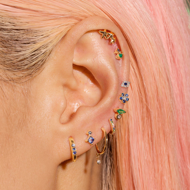 Second ear hotsell piercing diamond studs