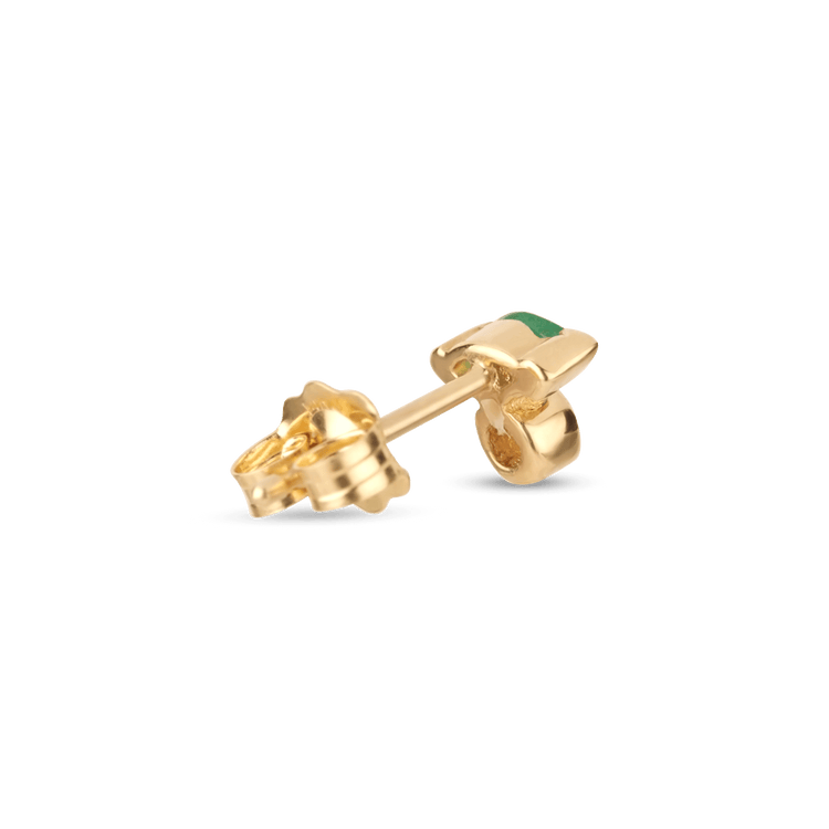 Marquise Emerald and Diamond Stud