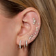 Medium Diamond Pave Huggie Earrings
