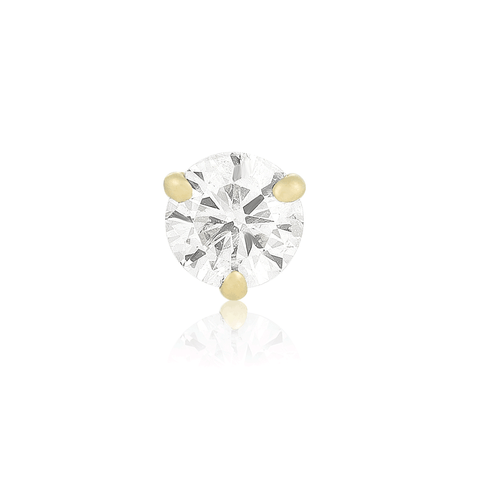 Stone and Strand 10K Yellow Gold Medium Diamond Stud Front Image