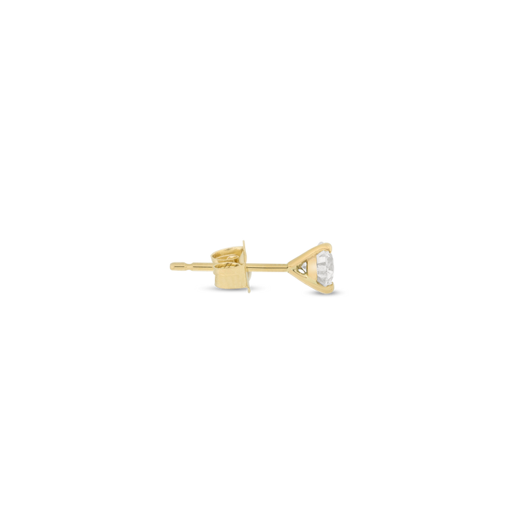 Stone and Strand 10K Yellow Gold Medium Diamond Stud Side Image