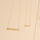 Medium Horizontal Bar Necklace with Diamond