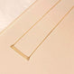 Medium Horizontal Bar Necklace with Diamond