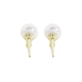 Stone and Strand 14K Yellow Gold Small Pearl & Diamond Earrings Rear Image