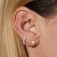 Image of 14K Yellow Gold Medium Pearl Earrings with Stone and Strand Earrings