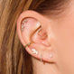 Image of 14K Yellow Gold Medium Pearl Earrings with Stone and Strand Earrings