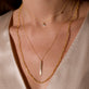 Medium Vertical Bar Necklace with Diamond