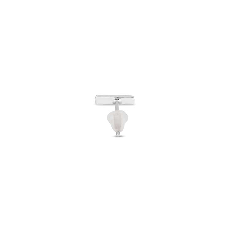 Medium Bar Stud Earring with Diamond