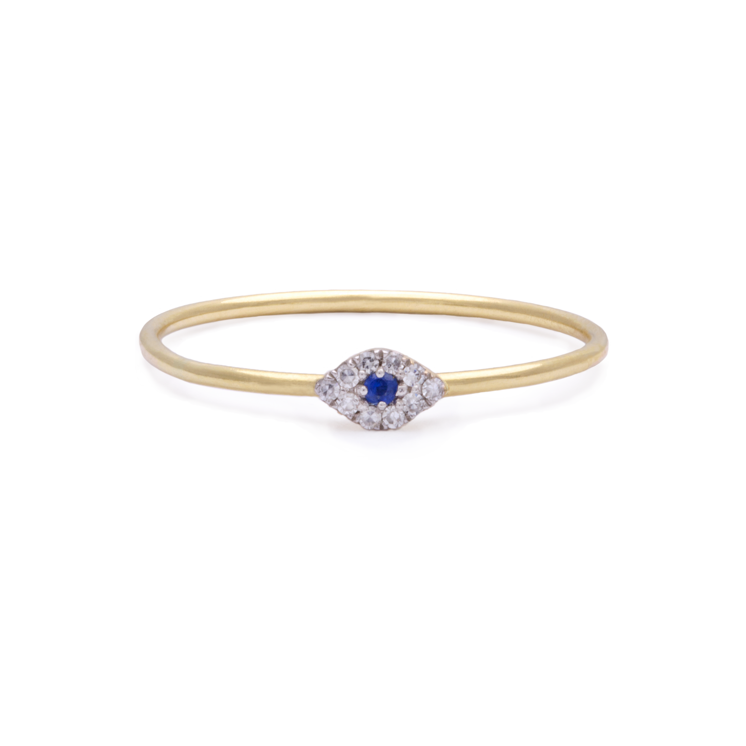 Mini Pave Diamond Evil Eye Ring – STONE AND STRAND