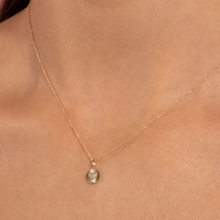 Melissa Odabash Mini Heart Pendant Necklace, Gold at John Lewis & Partners
