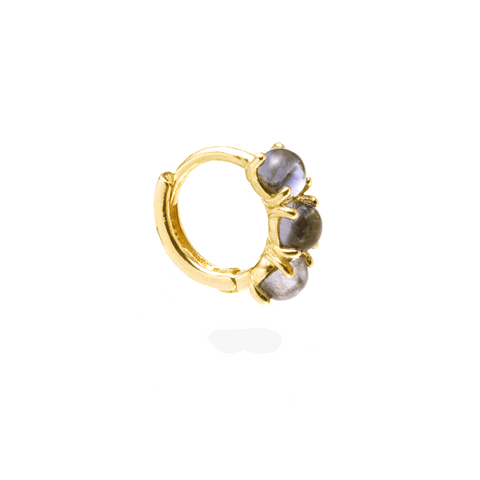 Mini Iolite Bubble Huggie