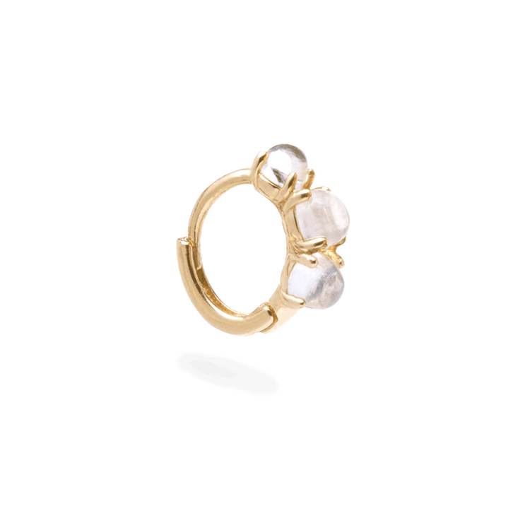 Mini Moonstone Bubble Huggie