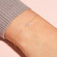 Image of 14K Yellow Gold Mini Pave Diamond Evil Eye Bracelet on Models Arm