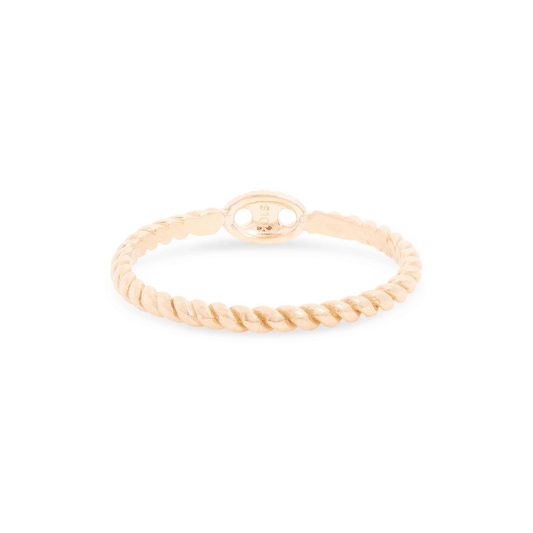 Mini Pave Puff Link Ring