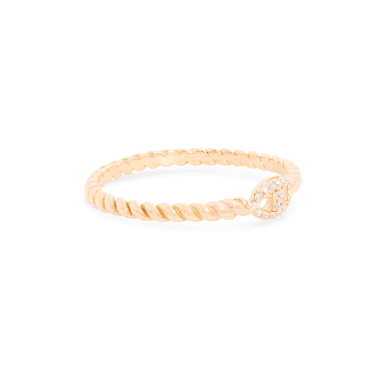 Mini Pave Puff Link Ring