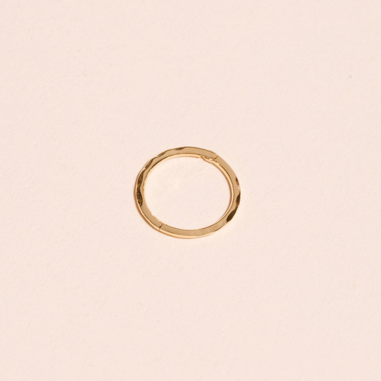 Stone and Strand 14K Yellow Gold Mini Wavy Clicker Ring Editorial Image