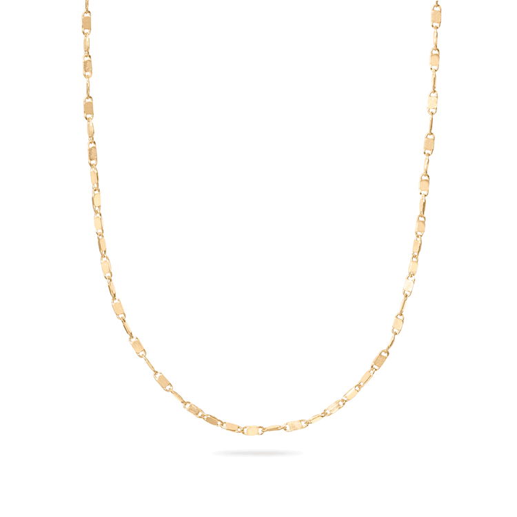 Stone and Strand 10K Yellow Gold Mirror Chain Necklace Front Image