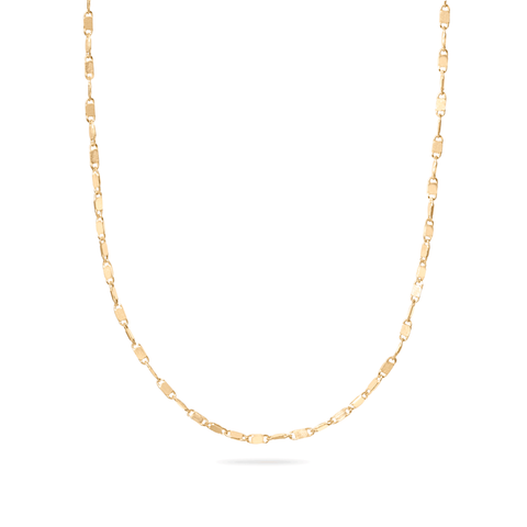 Stone and Strand 10K Yellow Gold Mirror Chain Necklace Front Image