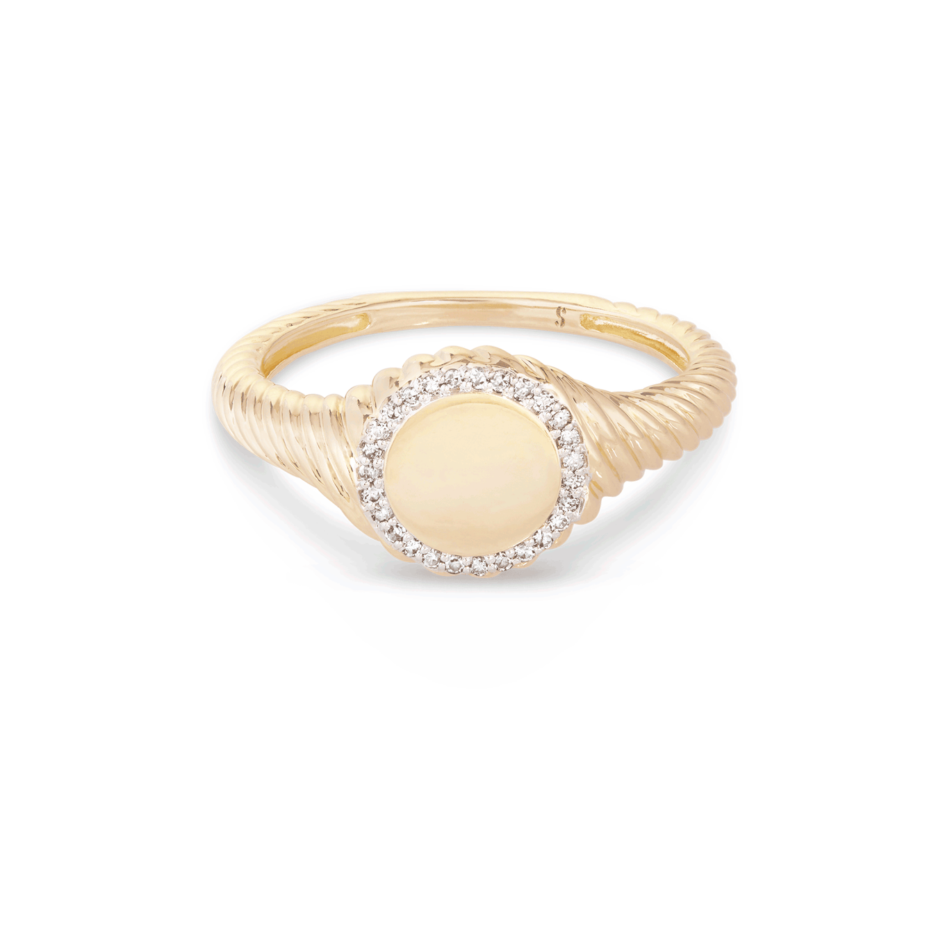 Moore Pave Signet Ring – STONE AND STRAND