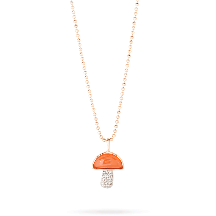 Stone and Strand 14K Yellow Gold Large My Little Shroomy Diamond Necklace Front Image