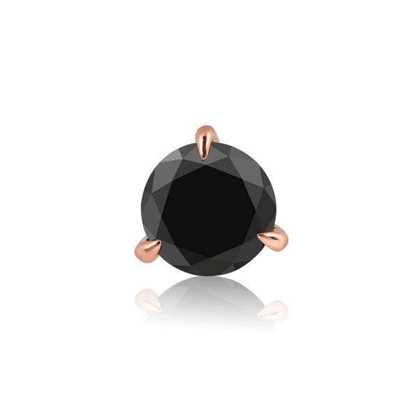 Medium Round Black Diamond Prong Stud