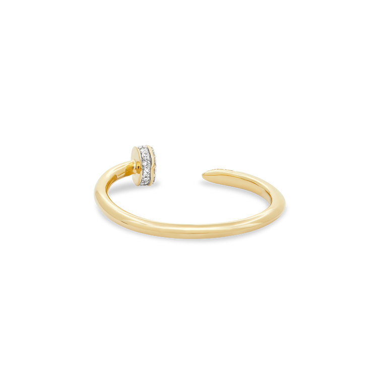 Stone and Strand 10K Yellow Gold Fine Nailed It Pave Diamond Ring Rear Image