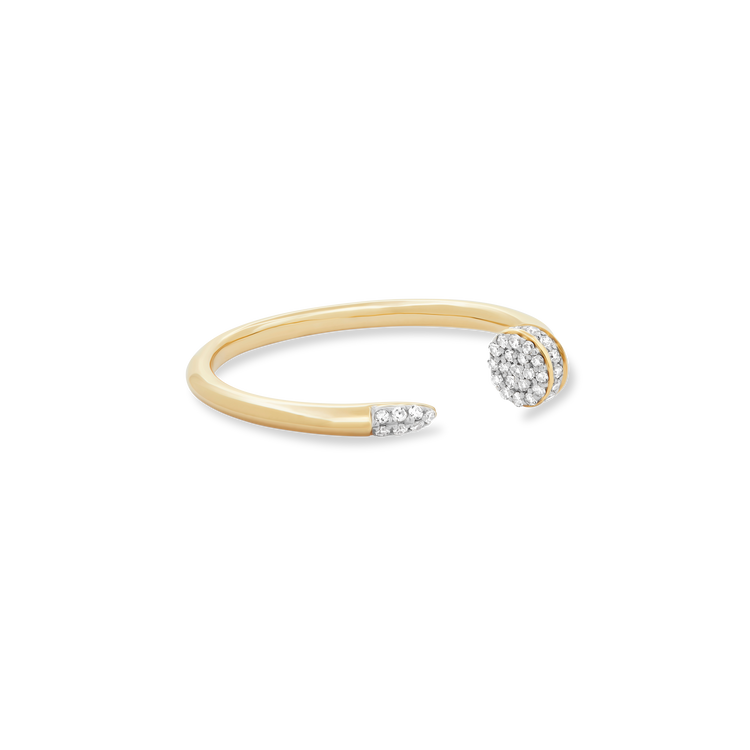 Stone and Strand 10K Yellow Gold Fine Nailed It Pave Diamond Ring Side Image