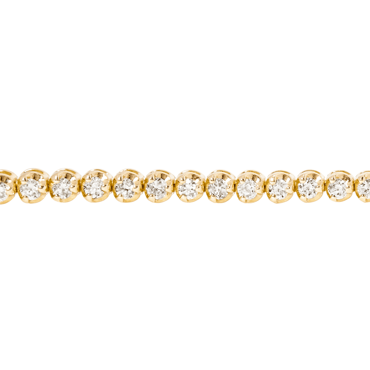 Stone and Strand 10K Yellow Gold Noble Diamond Tennis Bracelet Close Up Image