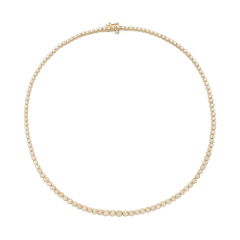 Stone and Strand 10K Yellow Gold Noble Diamond Tennis Necklace Front Image