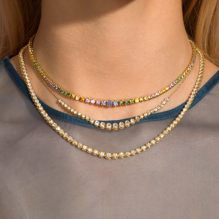 Noble Diamond Tennis Necklace – STONE AND STRAND