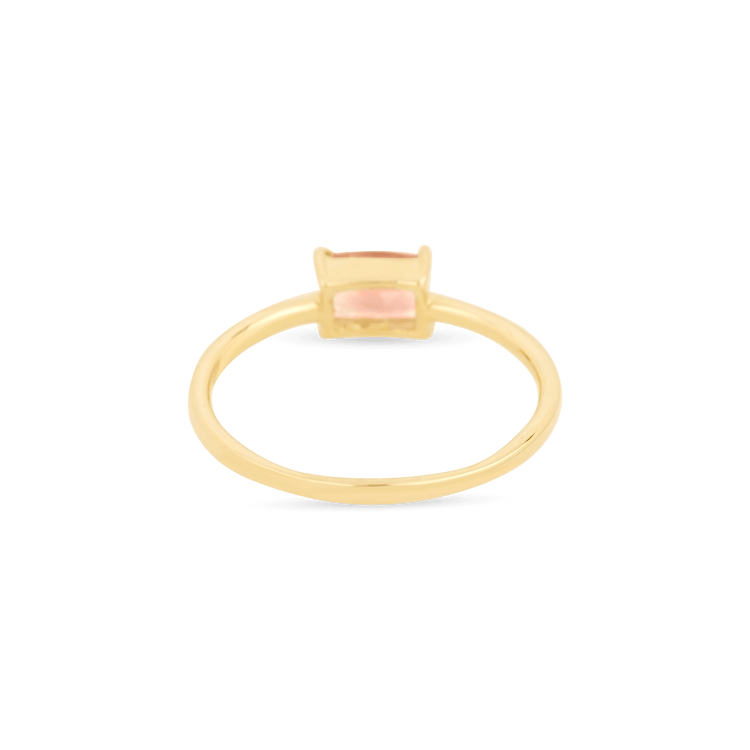 Octagon Cut Pink Tourmaline Ring